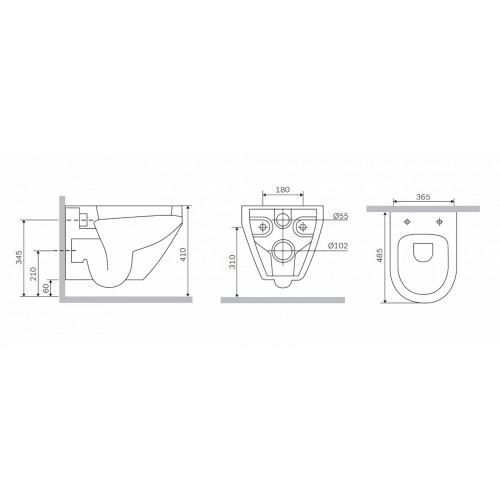 Подвесной унитаз AM.PM Spirit FlashClean C701700WH 2.0, безободковый-1