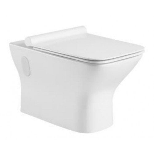 Подвесной унитаз Aquanet Cube-W CL-12248D (210761) безободковый, Rimless, с сиденьем Soft Close, Slimseat