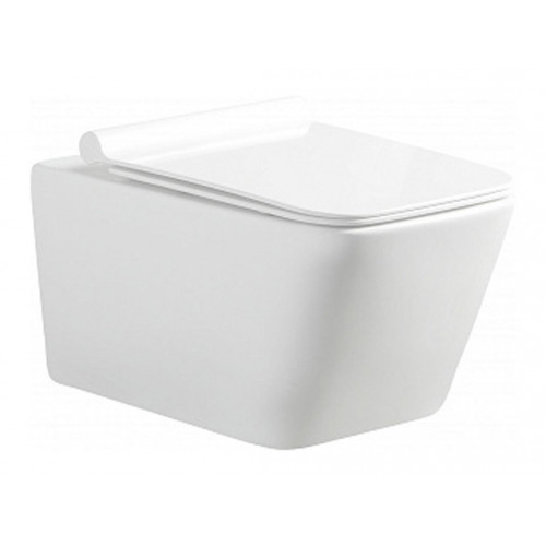 Подвесной унитаз Aquanet Tavr TAVR-W безободковый, с крышкой-сиденьем slimseat с микролифтом