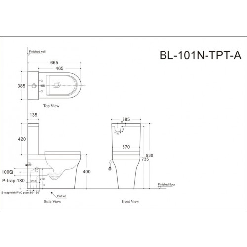 Напольный унитаз Aquanet Nova-C1 BL-101N-TPT-A с бачком 203339 безободковый, крышка микролифт-1