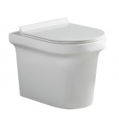 Приставной унитаз Aquanet Nova-F BL-101N-FST (203340) Rimless, с крышкой-сиденьем Soft Close - Slimseat BL-005, безободковый