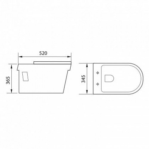 Подвесной унитаз Aquanet Glide-W CL-11042 (210772) безободковый, Rimless, с сиденьем Soft Close, Slimseat-1