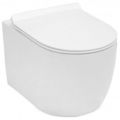 Подвесной унитаз Aquanet Rimless Cetus-W BL-102N-WHT с тонкой крышкой-сиденьем с микролифтом, безободковый (211908)