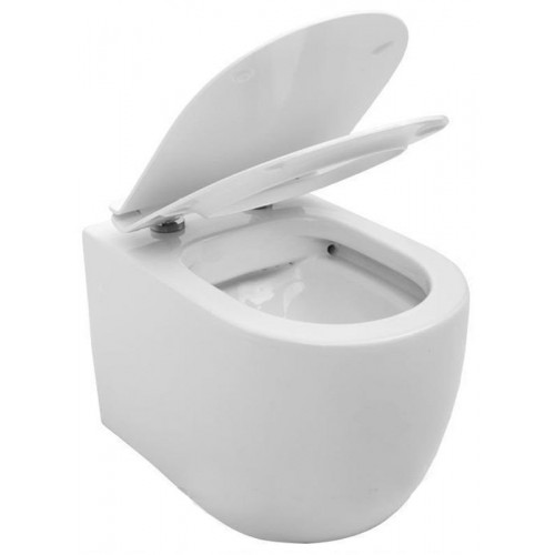 Подвесной унитаз Aquanet Rimless Cetus-W BL-102N-WHT с тонкой крышкой-сиденьем с микролифтом, безободковый (211908)-4