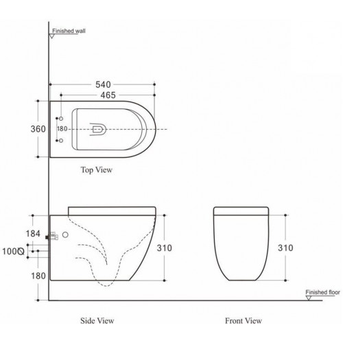 Подвесной унитаз Aquanet Rimless Cetus-W BL-102N-WHT с тонкой крышкой-сиденьем с микролифтом, безободковый (211908)-1