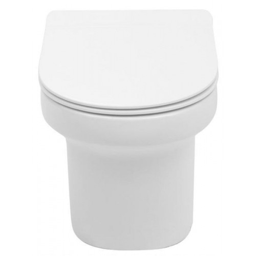 Подвесной унитаз безободковый Aquanet Nova-W BL-101N-WHT (211914) Rimless, с крышкой-сиденьем Soft Close - Slimseat-2