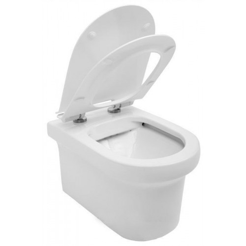 Подвесной унитаз безободковый Aquanet Nova-W BL-101N-WHT (211914) Rimless, с крышкой-сиденьем Soft Close - Slimseat-3