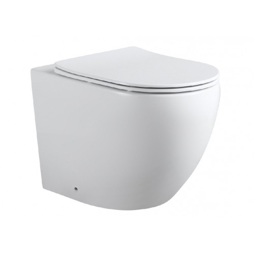 Приставной унитаз Aquanet Cetus 2.0 F LX-1902 (243540) безободковый Rimless, с крышкой-сиденьем Soft Close - Slimseat