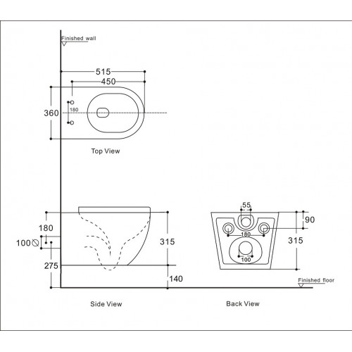 Подвесной унитаз безободковый Aquanet Cetus 2.0 W (243541) Rimless, с крышкой-сиденьем Soft Close - Slimseat-1