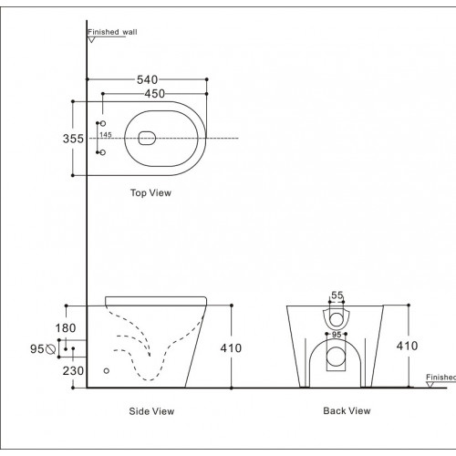 Приставной унитаз Aquanet Tavr 2.0 F LX-1908 (243544) безободковый Rimless, с крышкой-сиденьем Soft Close - Slimseat-1