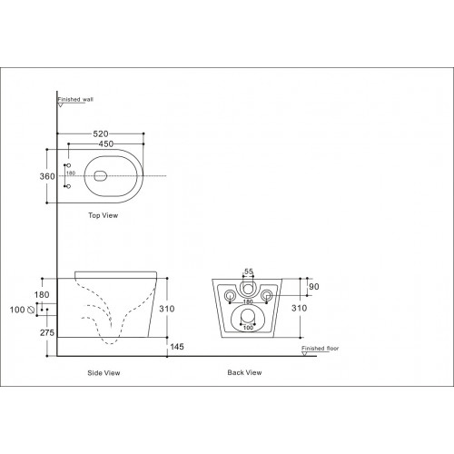 Подвесной унитаз безободковый Aquanet Atago 2.0 W (243549) Rimless, с крышкой-сиденьем Soft Close - Slimseat-1