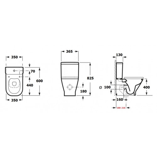 Напольный безободковый унитаз Aquanet Fine-C Rimless с бачком, крышка микролифт, Slimseat, белый, 273786/273787-1