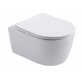 Подвесной безободковый унитаз Aquanet Smart W Rimless, крышка микролифт, Slimseat, белый, 276395