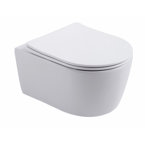 Подвесной безободковый унитаз Aquanet Smart W Rimless, крышка микролифт, Slimseat, белый, 276395