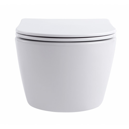 Подвесной безободковый унитаз Aquanet Smart W Rimless, крышка микролифт, Slimseat, белый, 276395-2