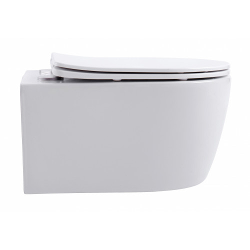 Подвесной безободковый унитаз Aquanet Smart W Rimless, крышка микролифт, Slimseat, белый, 276395-3