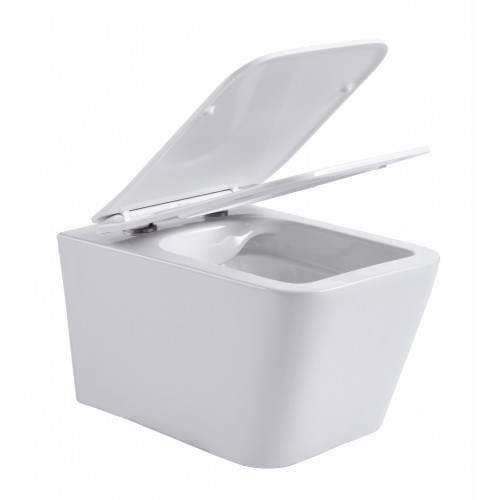 Подвесной безободковый унитаз Aquanet Trend W Rimless, крышка микролифт, Slimseat, белый, 276396-3