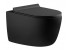 Подвесной безободковый унитаз Aquanet Cetus-BW Rimless, крышка микролифт, Slimseat, черный, 287008