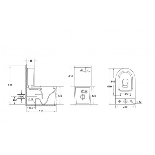 Напольный унитаз Aquanet Atago 2.0 C1 LX-2904 (243546) безободковый с бачком 243547 с крышкой-сиденьем Soft Close - Slimseat-1