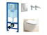 Инсталляция Grohe с безободковым унитазом BelBagno Sfera-R BB513CH, сиденье микролифт, комплект