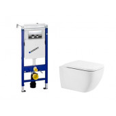 Инсталляция Geberit с унитазом BelBagno Alpina BB10100CHR, сиденье микролифт, комплект 458.122.21.1/BB10100CHR/BB309SC