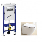 Инсталляция Geberit с безободковым унитазом BelBagno Sfera-R BB513CH, сиденье микролифт, комплект 294385