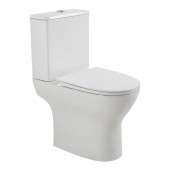 Напольный унитаз BelBagno LOUNGE, безободковый, сиденье soft close, белый, BB045/051T/BB045CPR/BB045/051SC