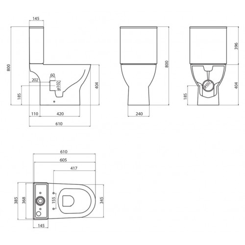 Напольный унитаз BelBagno LOUNGE, безободковый, сиденье soft close, белый, BB045/051T/BB045CPR/BB045/051SC-8