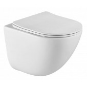 Подвесной безободковый унитаз BelBagno Amanda, белый, BB051CHR