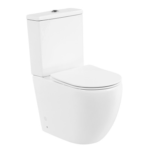 Напольный безободковый унитаз BelBagno Amanda, белый, P-trap BB051CPR/BB051T