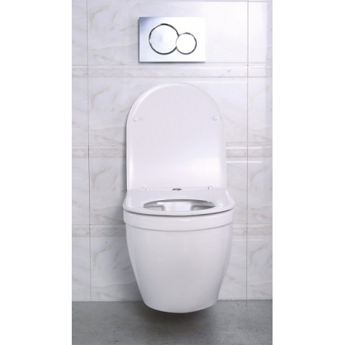 Подвесной унитаз BelBagno Loto BB070CHR, безободковый-1