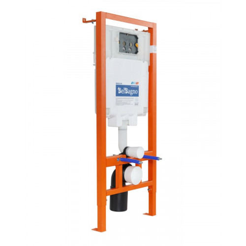 Инсталляция BelBagno с унитазом BelBagno Loto BB070CHR, тонкое сиденье с микролифтом, клавиша хром, комплект 4 в 1-2