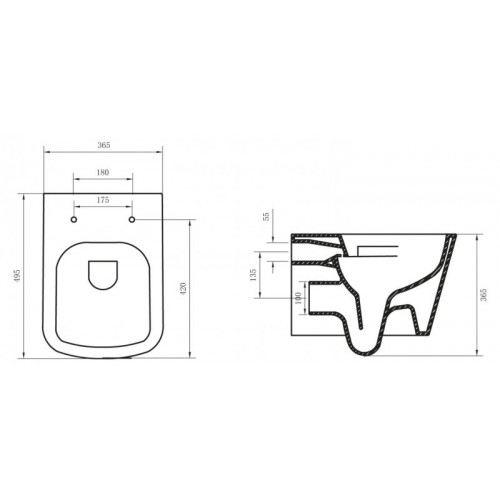 Подвесной унитаз BelBagno Albano BB120CHR, безободковый-1