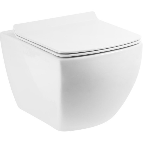 Инсталляция Am.Pm с безободковым унитазом BelBagno Carina BB514CHR, сиденье микролифт клавиша хром, комплект-2