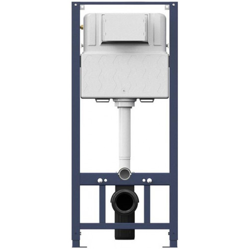 Инсталляция Am.Pm с безободковым унитазом BelBagno Carina BB514CHR, сиденье микролифт клавиша хром, комплект-1