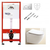 Инсталляция Tece с безободковым унитазом BelBagno Sfera-R BB513CH, сиденье микролифт, комплект 294391