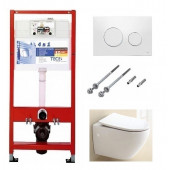 Инсталляция Tece с безободковым унитазом BelBagno Sfera-R BB513CH, сиденье микролифт, комплект 294388