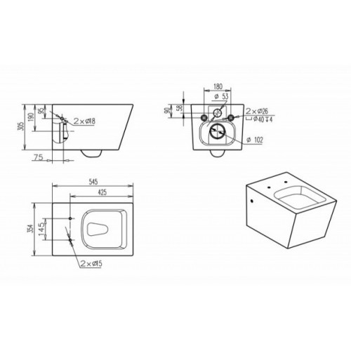 Подвесной унитаз Bravat Dresden C01002W-A-ENG сиденье с микролифтом, белый-1