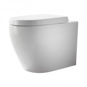 Приставной унитаз Bravat Gina C01011W-ENG сиденье с микролифтом, белый