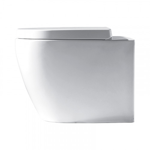 Приставной унитаз Bravat Gina C01011W-ENG сиденье с микролифтом, белый-2