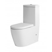 Напольный унитаз моноблок Bravat Gina C02005W-3-ENG сиденье с микролифтом, белый