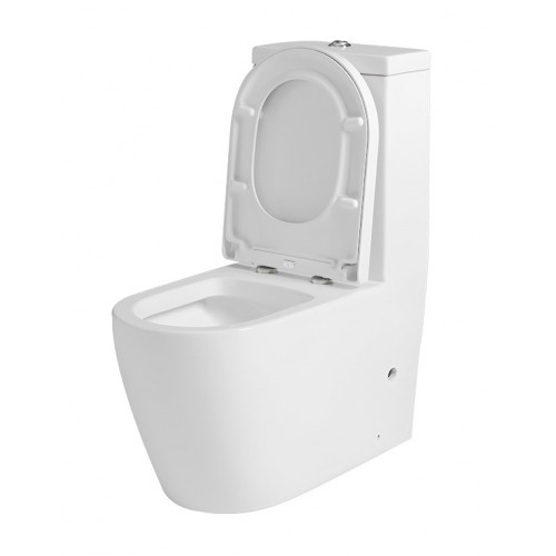 Напольный унитаз моноблок Bravat Gina C02005W-3-ENG сиденье с микролифтом, белый-4