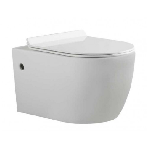 Подвесной безободковый унитаз Bravat Gina C21172UW-ENG сиденье с микролифтом, белый