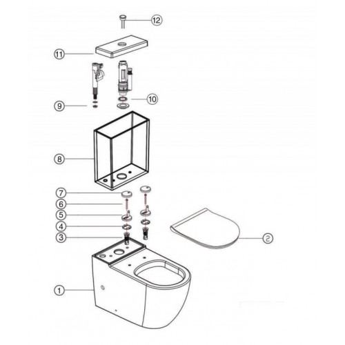 Напольный унитаз Bravat Gina CX01008UW-PA-ENG безободковый, с сиденьем Soft Close-2