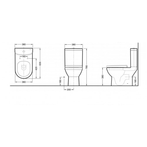 Напольный унитаз Bravat New Moon 19 CX01019UW-P-RUS крышка микролифт-1