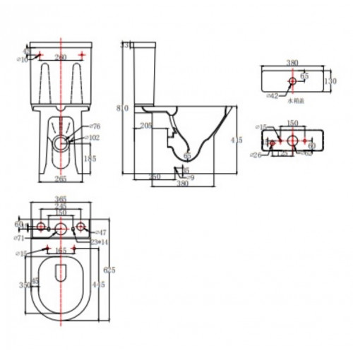 Напольный унитаз Bravat Cena CX21206UW-P-RUS безободковый, с сиденьем Soft Close-1
