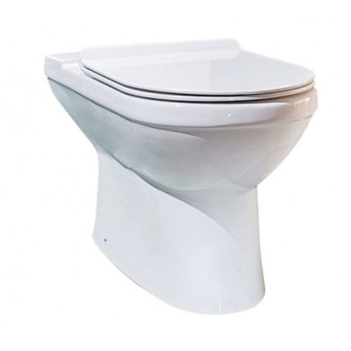 Напольный унитаз-компакт Bravat New Moon CX2164UW-PB-RUS/CY2164W-PB-RUS сиденье с микролифтом, белый-3