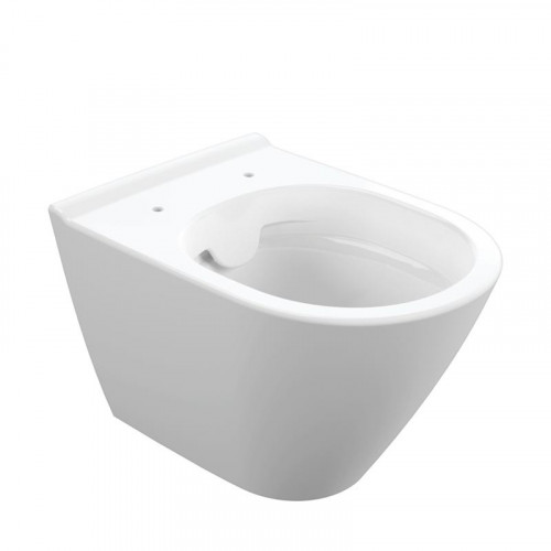 Подвесной безободковый унитаз Cersanit City Oval Clean On DPL EO slim, крышка-сиденье с микролифтом, белый, A63114-1