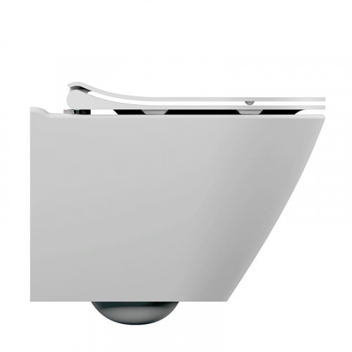 Подвесной безободковый унитаз Cersanit City Oval Clean On DPL EO slim, крышка-сиденье с микролифтом, белый, A63114-3