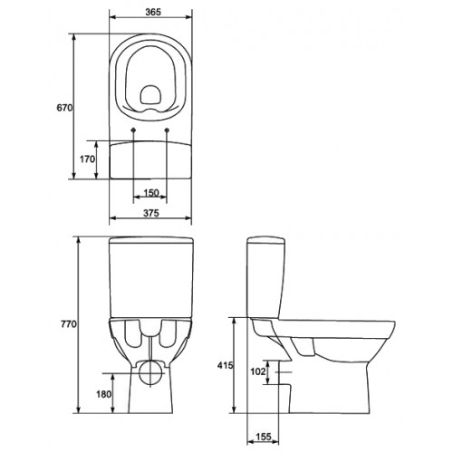 Напольный унитаз Cersanit City CleanOn KO-CIT011-3/5-COn-S-DL с сиденьем микролифт-1